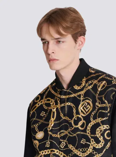 Balmain Reversible printed bomber jacket with Chaînes pattern | Thumbnail 7 Balmain Reversible printed bomber jacket with Chaînes pattern | Thumbnail 7
