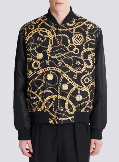 Balmain Reversible printed bomber jacket with Chaînes pattern | Thumbnail 8 Balmain Reversible printed bomber jacket with Chaînes pattern | Thumbnail 8