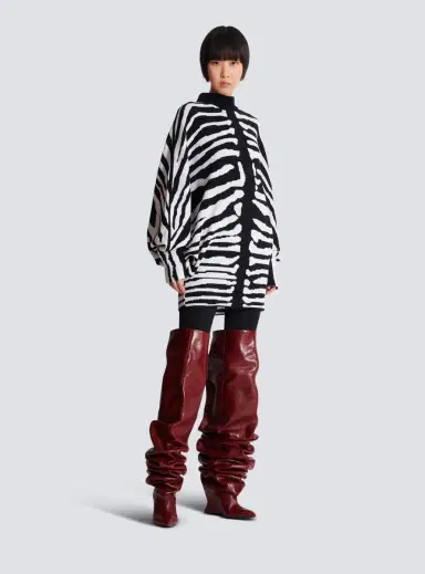 Balmain Knit dress with zebra intarsia | Thumbnail 3 Balmain Knit dress with zebra intarsia | Thumbnail 3