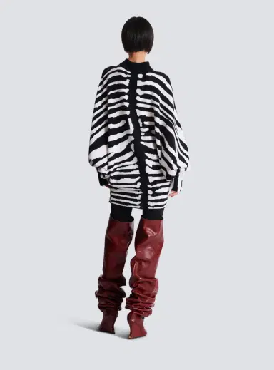 Balmain Knit dress with zebra intarsia | Thumbnail 4 Balmain Knit dress with zebra intarsia | Thumbnail 4