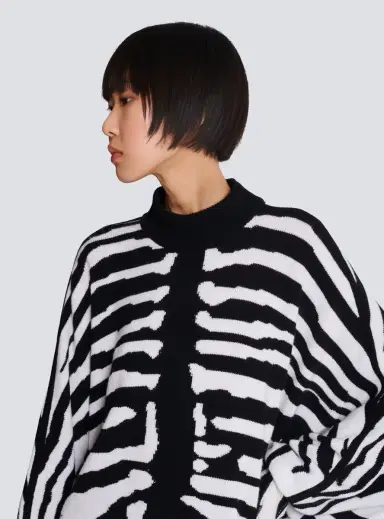 Balmain Knit dress with zebra intarsia | Thumbnail 6 Balmain Knit dress with zebra intarsia | Thumbnail 6