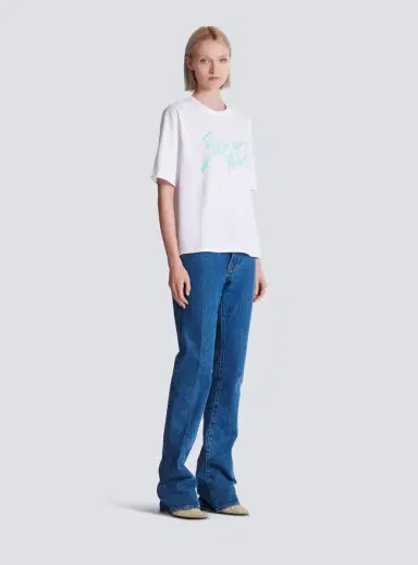 Balmain Boxy T-shirt with Paris Brush print | Thumbnail 3 Balmain Boxy T-shirt with Paris Brush print | Thumbnail 3