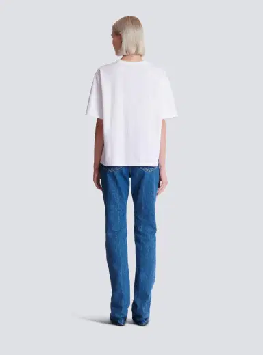 Balmain Boxy T-shirt with Paris Brush print | Thumbnail 4 Balmain Boxy T-shirt with Paris Brush print | Thumbnail 4