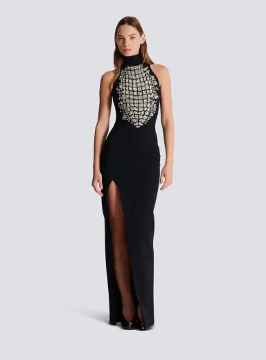 Balmain Long embroidered slit dress | Thumbnail 2 Balmain Long embroidered slit dress | Thumbnail 2