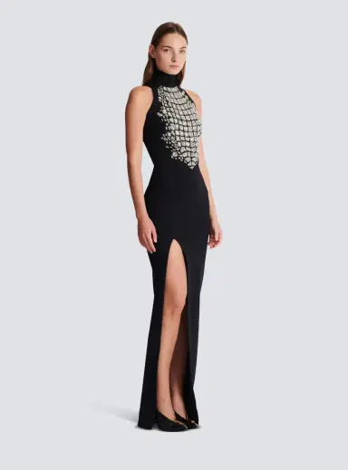 Balmain Long embroidered slit dress | Thumbnail 3 Balmain Long embroidered slit dress | Thumbnail 3