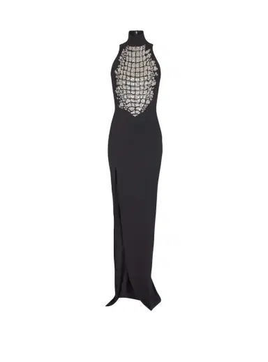Balmain Long embroidered slit dress | Thumbnail 1 Balmain Long embroidered slit dress | Thumbnail 1
