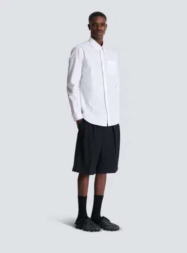 Balmain Écusson embroidered poplin shirt | Thumbnail 3 Balmain Écusson embroidered poplin shirt | Thumbnail 3