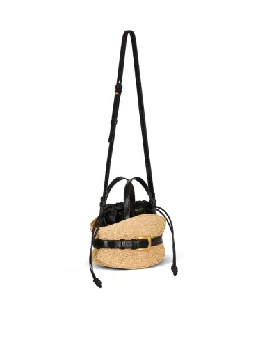Balmain Shuffle Mini bag in raffia | Thumbnail 3 Balmain Shuffle Mini bag in raffia | Thumbnail 3