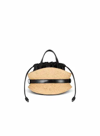 Balmain Shuffle Mini bag in raffia | Thumbnail 4 Balmain Shuffle Mini bag in raffia | Thumbnail 4