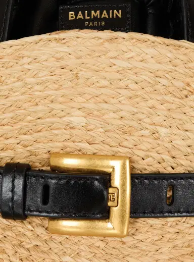 Balmain Shuffle Mini bag in raffia | Thumbnail 5 Balmain Shuffle Mini bag in raffia | Thumbnail 5