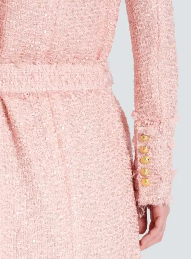 Balmain Sequinned tweed edge-to-edge jacket | Thumbnail 6 Balmain Sequinned tweed edge-to-edge jacket | Thumbnail 6