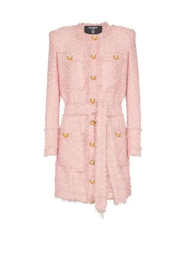 Balmain Sequinned tweed edge-to-edge jacket | Thumbnail 1 Balmain Sequinned tweed edge-to-edge jacket | Thumbnail 1