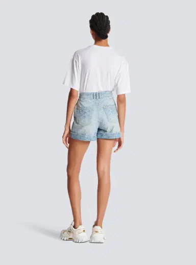 Balmain Monogram denim short | Thumbnail 4 Balmain Monogram denim short | Thumbnail 4
