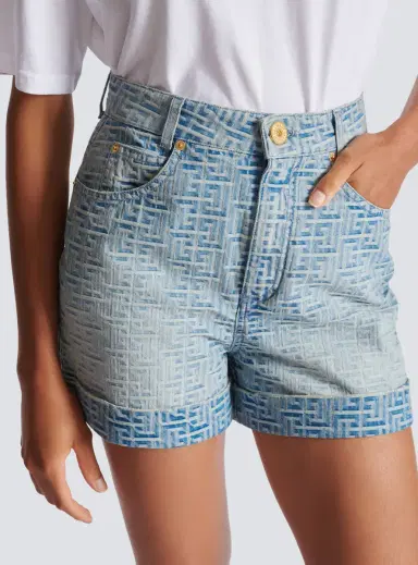 Balmain Monogram denim short | Thumbnail 6 Balmain Monogram denim short | Thumbnail 6