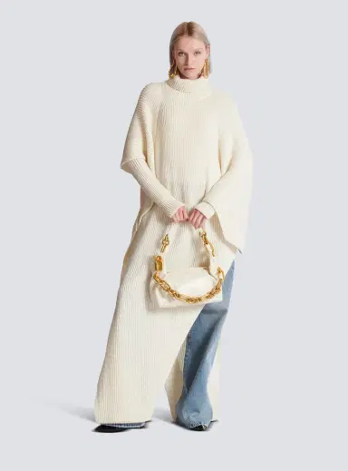Balmain Asymmetric Knit Cape | Thumbnail 2 Balmain Asymmetric Knit Cape | Thumbnail 2