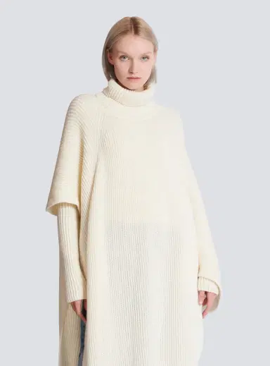 Balmain Asymmetric Knit Cape | Thumbnail 5 Balmain Asymmetric Knit Cape | Thumbnail 5