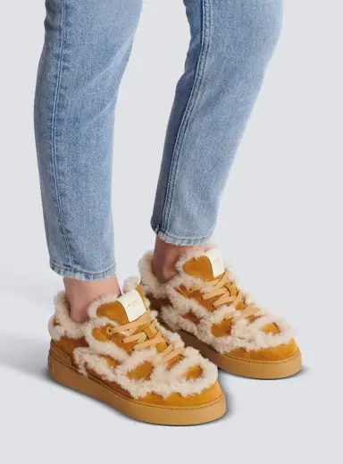 Balmain B-Court Flip shearling sneakers | Thumbnail 2 Balmain B-Court Flip shearling sneakers | Thumbnail 2