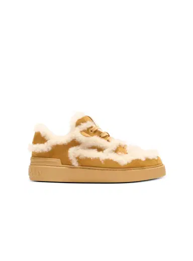 Balmain B-Court Flip shearling sneakers | Thumbnail 1 Balmain B-Court Flip shearling sneakers | Thumbnail 1