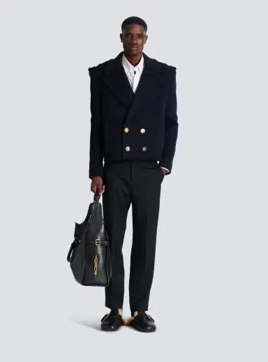 Balmain Cropped wool reefer jacket | Thumbnail 2 Balmain Cropped wool reefer jacket | Thumbnail 2
