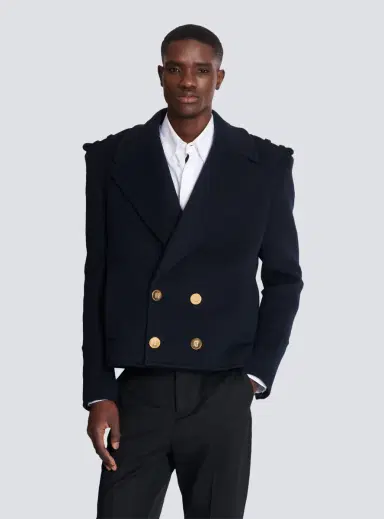 Balmain Cropped wool reefer jacket | Thumbnail 7 Balmain Cropped wool reefer jacket | Thumbnail 7