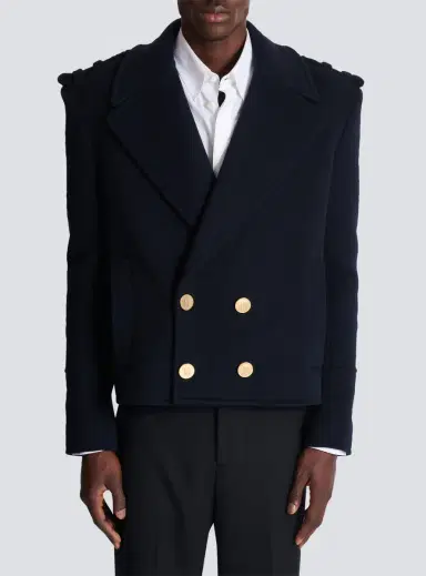 Balmain Cropped wool reefer jacket | Thumbnail 8 Balmain Cropped wool reefer jacket | Thumbnail 8