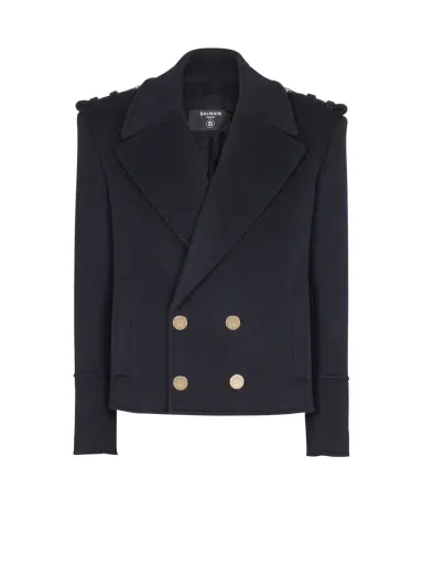 Balmain Cropped wool reefer jacket | Thumbnail 1 Balmain Cropped wool reefer jacket | Thumbnail 1