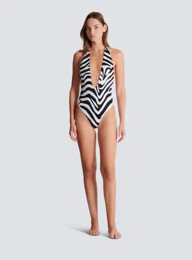 Balmain Zebra one-piece swimsuit | Thumbnail 2 Balmain Zebra one-piece swimsuit | Thumbnail 2