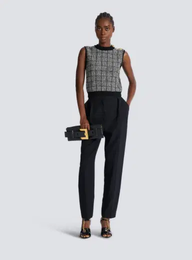 Balmain Tweed crop top with buttons | Thumbnail 2 Balmain Tweed crop top with buttons | Thumbnail 2