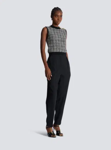 Balmain Tweed crop top with buttons | Thumbnail 3 Balmain Tweed crop top with buttons | Thumbnail 3