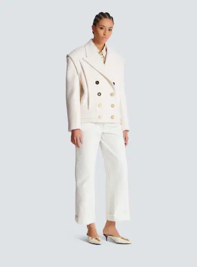 Balmain Cropped wool reefer jacket | Thumbnail 3 Balmain Cropped wool reefer jacket | Thumbnail 3