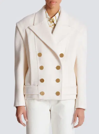 Balmain Cropped wool reefer jacket | Thumbnail 7 Balmain Cropped wool reefer jacket | Thumbnail 7
