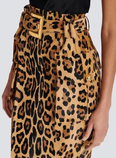 Balmain Ponyskin-style leather midi skirt with leopard pattern | Thumbnail 5 Balmain Ponyskin-style leather midi skirt with leopard pattern | Thumbnail 5