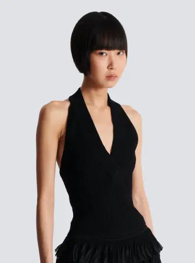 Balmain Cable-knit halterneck top | Thumbnail 7 Balmain Cable-knit halterneck top | Thumbnail 7