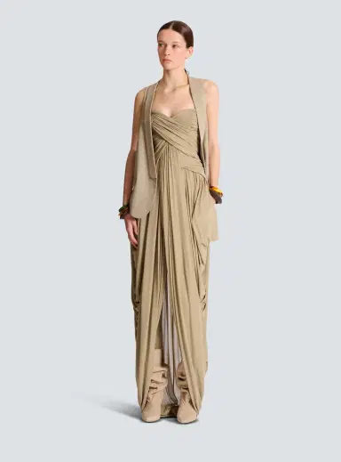 Balmain Draped strapless jumpsuit | Thumbnail 2 Balmain Draped strapless jumpsuit | Thumbnail 2