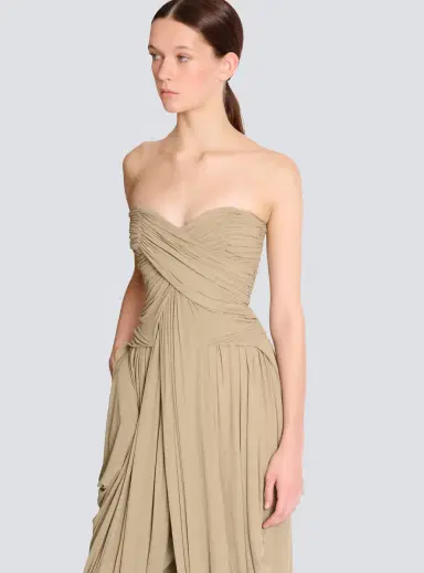 Balmain Draped strapless jumpsuit | Thumbnail 6 Balmain Draped strapless jumpsuit | Thumbnail 6