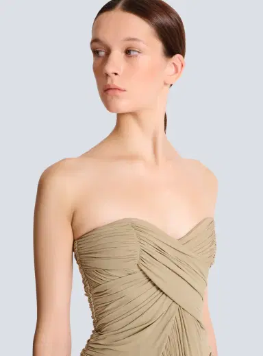 Balmain Draped strapless jumpsuit | Thumbnail 7 Balmain Draped strapless jumpsuit | Thumbnail 7