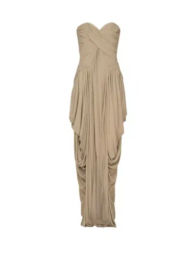 Balmain Draped strapless jumpsuit | Thumbnail 1 Balmain Draped strapless jumpsuit | Thumbnail 1