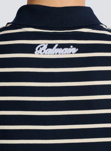 Balmain Striped College Emblem polo | Thumbnail 5 Balmain Striped College Emblem polo | Thumbnail 5
