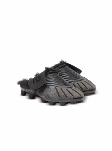 Balmain Half Time faux fur-lined mules with technical fabrics | Thumbnail 3 Balmain Half Time faux fur-lined mules with technical fabrics | Thumbnail 3