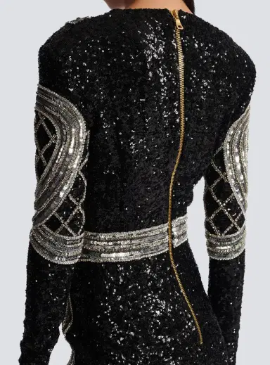 Balmain Short silver embroidered dress | Thumbnail 6 Balmain Short silver embroidered dress | Thumbnail 6