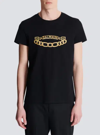 Balmain Chaînes Logo printed T-shirt | Thumbnail 7 Balmain Chaînes Logo printed T-shirt | Thumbnail 7
