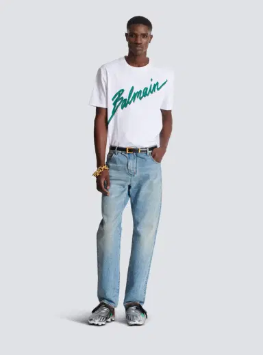 Balmain Lettre flocked T-shirt | Thumbnail 2 Balmain Lettre flocked T-shirt | Thumbnail 2