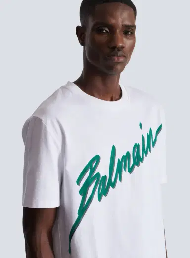Balmain Lettre flocked T-shirt | Thumbnail 6 Balmain Lettre flocked T-shirt | Thumbnail 6