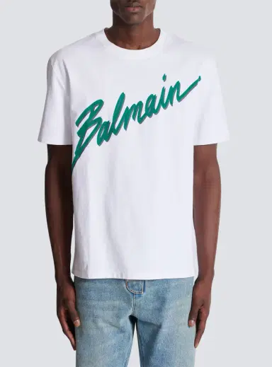 Balmain Lettre flocked T-shirt | Thumbnail 7 Balmain Lettre flocked T-shirt | Thumbnail 7