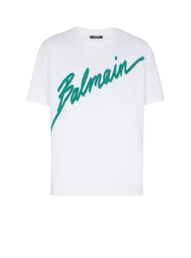 Balmain Lettre flocked T-shirt | Thumbnail 1 Balmain Lettre flocked T-shirt | Thumbnail 1