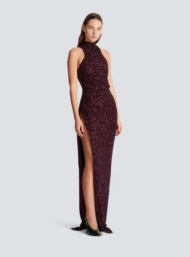 Balmain Long sleeveless sequin dress | Thumbnail 3 Balmain Long sleeveless sequin dress | Thumbnail 3