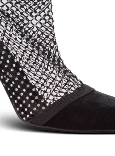 Balmain Mesh heeled ankle boots with velvet and rhinestones | Thumbnail 5 Balmain Mesh heeled ankle boots with velvet and rhinestones | Thumbnail 5