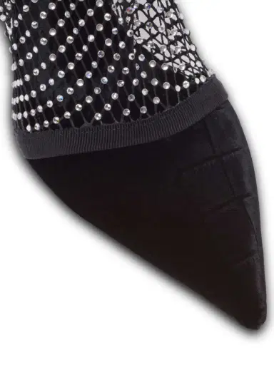 Balmain Mesh heeled ankle boots with velvet and rhinestones | Thumbnail 6 Balmain Mesh heeled ankle boots with velvet and rhinestones | Thumbnail 6