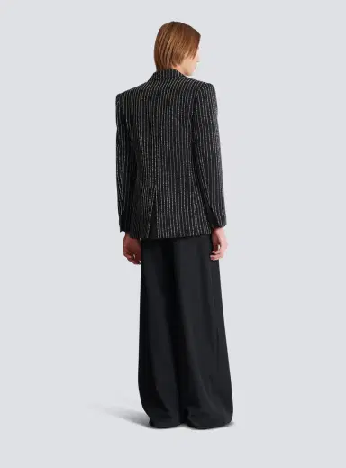 Balmain 1-button wool jacket with crystal stripes | Thumbnail 4 Balmain 1-button wool jacket with crystal stripes | Thumbnail 4