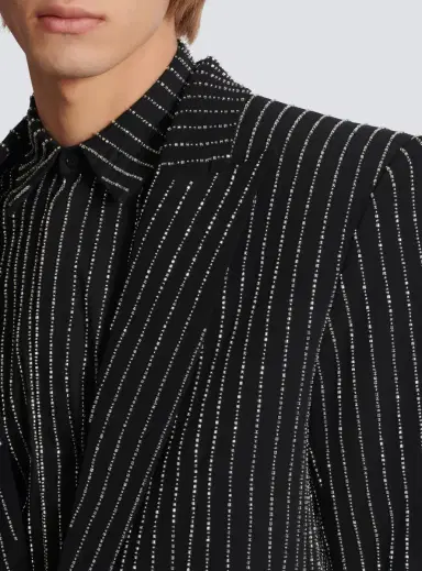 Balmain 1-button wool jacket with crystal stripes | Thumbnail 5 Balmain 1-button wool jacket with crystal stripes | Thumbnail 5
